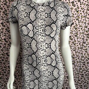 Snakeskin Print Bodycon Mini Dress